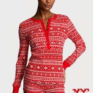 Victoria's Secret Red Fair Isle Pajama Set